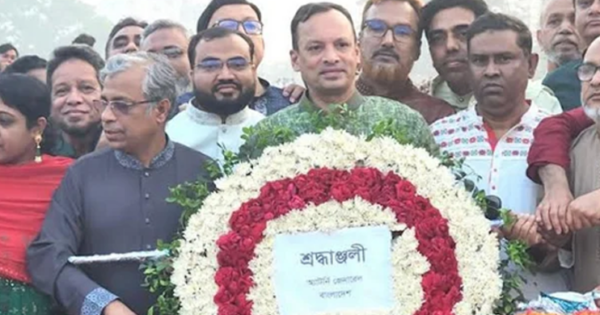 মহান স্বাধীনতা দিবস উপলক্ষে জাতীয় স্মৃতিসৌধে নবনিযুক্ত অ্যাটর্নি জেনারেলের শ্রদ্ধা