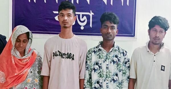 বগুড়ার আদমদীঘিতে গৃহবধূকে আটকে রেখে গণধর্ষণ, নারীসহ গ্রেফতার ৪