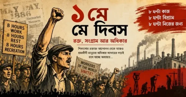 আজ  শ্রমজীবী মানুষের অধিকার আদায়ের এক ঐতিহাসিক দিন