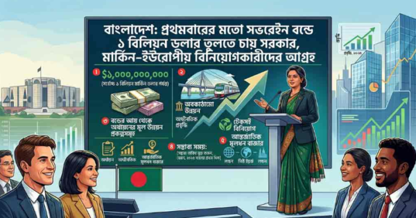 সভরেইন বন্ডে ১ বিলিয়ন ডলার তুলতে চায় সরকার, মার্কিন-ইউরোপীয় বিনিয়োগকারীদের আগ্রহ